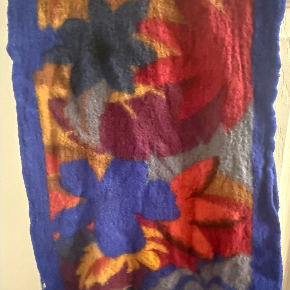 Colorful Floral Wool Scarf